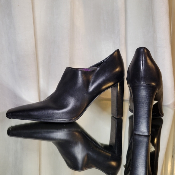New SERGIO ROSSI Black Square Toe Bootie - Picture 4 of 10